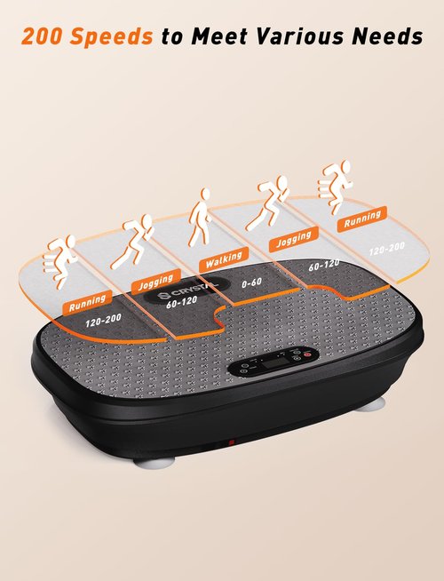 MAIBO Vibration Plate Exercise Machine, Vibration Plate for Lymphatic Drainage, Full Body Workout Shaker for Weight Loss,200 Adjustable Speeds, Vibrate Stand Shake Board Sport Gym for Women Men
