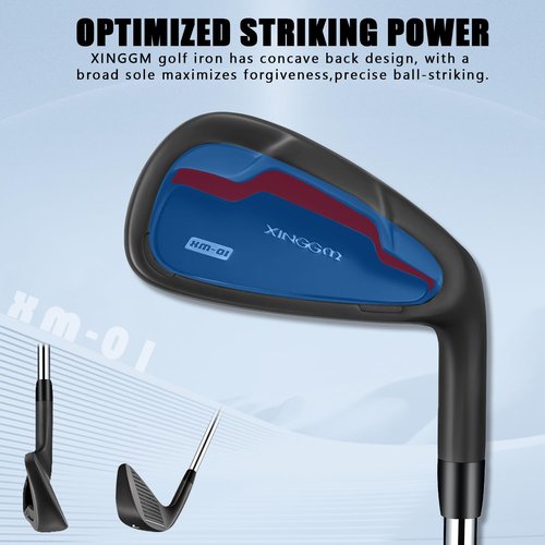 XINGGM XM-01 Individual Golf Irons or Golf Irons Set - Premium Men Golf Club Iron with Steel Shaft for Right Hand Golfers Stiff Flex (#1 Iron Single)