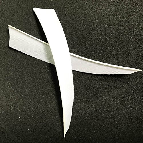 50pcs 4-Inch Shield Cut Turkey Feather Arrow Fletchings Right Wing White