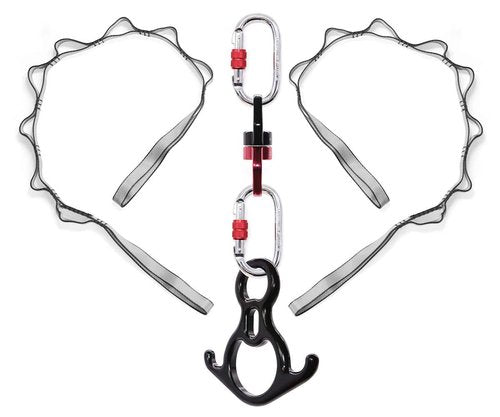 Dasking Aerial Silk Dance Hardware kit for Acrobatic Flying Dance Rescue 8 & Swivel & Carabiners Yoga Slings for Yoga Equipment
