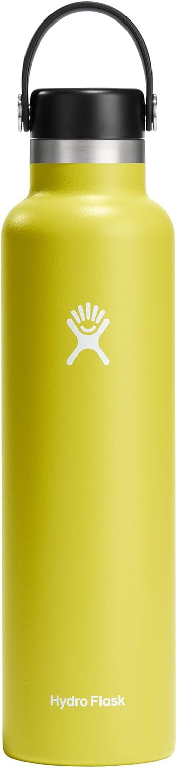 Hydro Flask Water Bottle - Insulated Stainless Steel - Non Spill, Leakproof in 24 Oz White