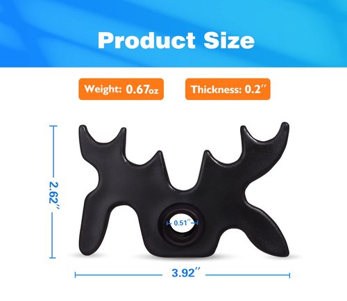 GSE Games & Sports Expert Black Plastic Slip-On Bridge Portable Moosehead Bridge Head, Pool Billiard Cue Bridge Head, Billiard Pool Cue Accessories for Pool Table (1-Pack)