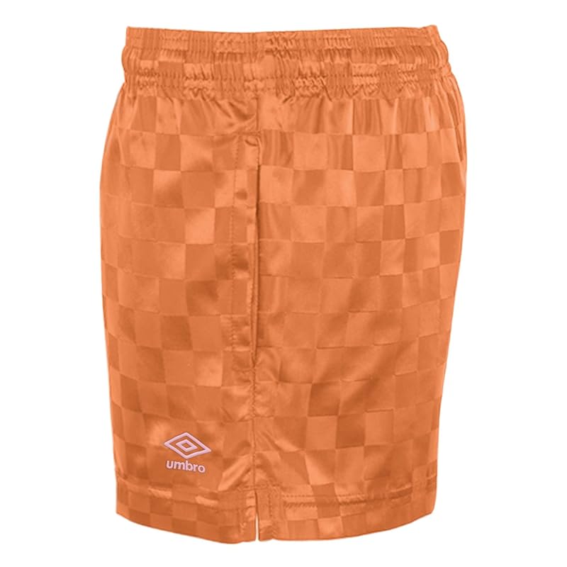 Umbro Girls Checkerboard Short - Gingersnap/Pink Clay, Medium
