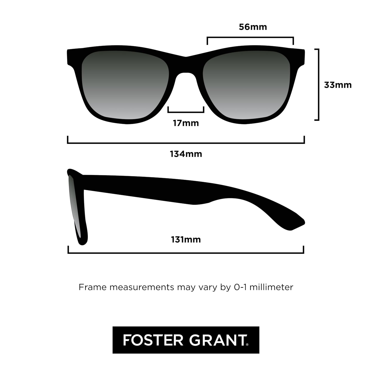 Foster Grant Choice Sunglasses, Tortoise/Amber, 52 mm