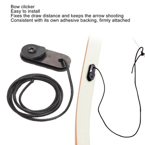 SASKATE Bow Clicker, Arrows Positioning Reminder for Recurve Bow, Self Adhesive Bow Clicker Mounted On Bow Limbs Outdoor Archery