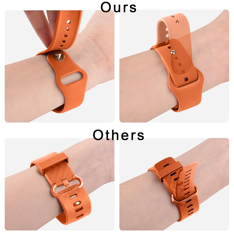 4 Pack Fitbit Versa 2/ Versa/ Versa Lite/ Versa SE Silicone Bands Yellow Orange Coral Sky Blue
