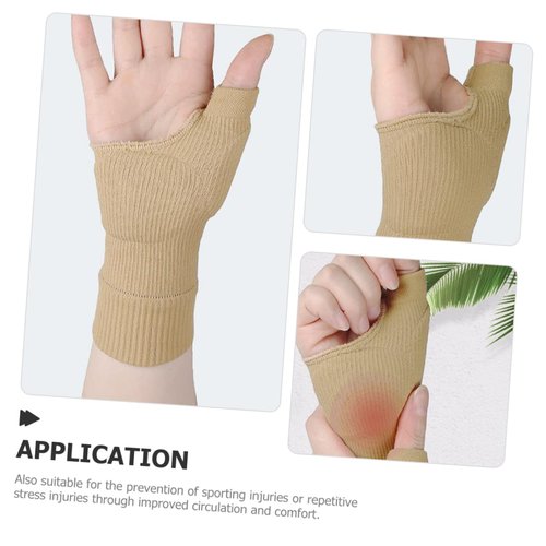 Beaupretty 1 Pair Sports Compression Gloves Wrist Support Wrist Brace Thumb Stabilizer Workout