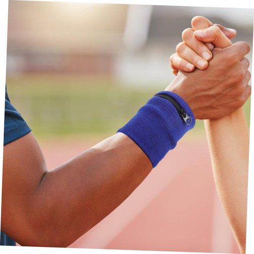 GALPADA 6Pcs Zipper Wrist Wallets for Men Women Sweat Absorbing Sports Wristbands Pocket for Keys Running Walking Tennis Hiking Gym Activities