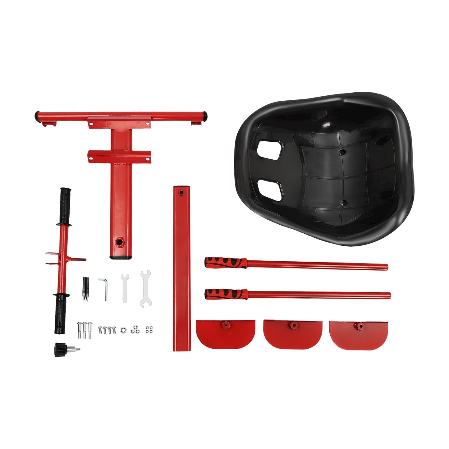 Ice Skating Equipment,Snow Racer Sled, Ski Sled Slider Board with 360°Pedals, Adjustable Ice Skating Trainer for Kids & Beginners, Height Adjustment Winter Outdoor Activity Snow Sled - 176 lbs