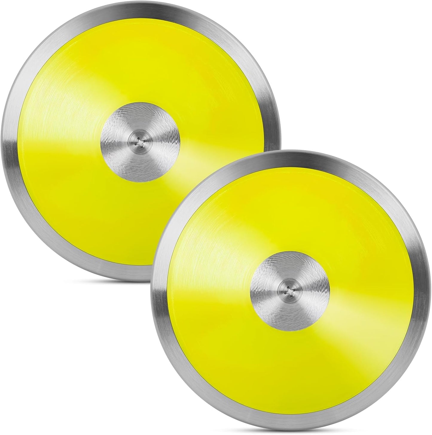 2 Pcs Sports Training Discus for School Track and Field, 1kg Nylon Discus with Steel Rim and Center, Men Women Discuses for Outdoor Practice Throwing