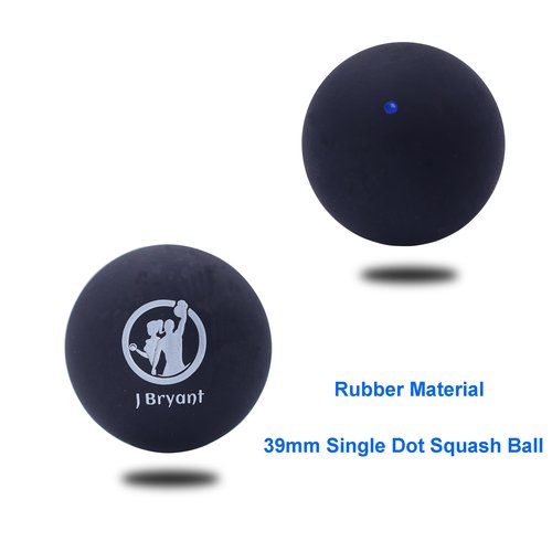 J Bryant Squash Balls 4 Pack, Single Blue Dot Rubber Squash Ball for Beginners and Kids Competition Training