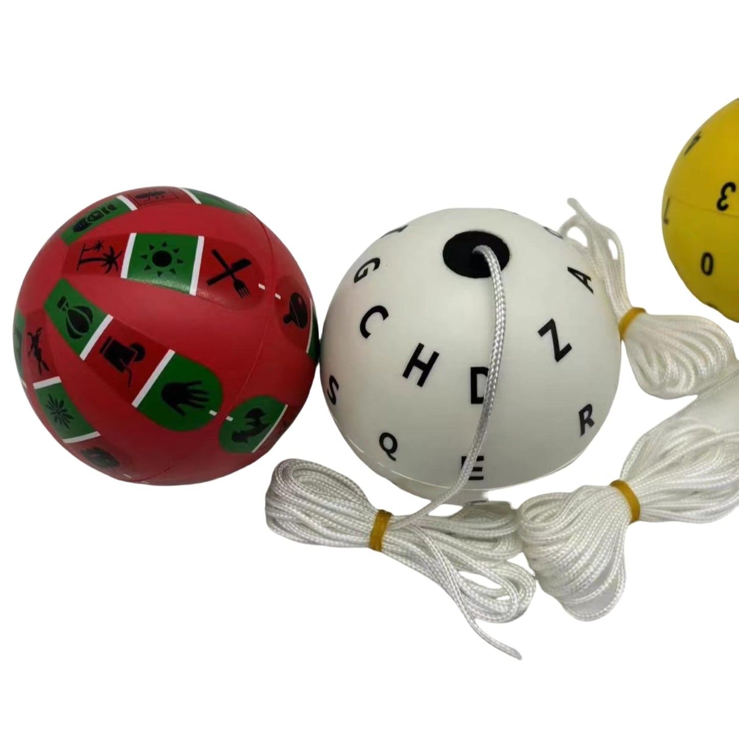 Marsden Ball Vision Therapy with Letters for Hand-Eye Coordination and Visual, Visually Impaired Estrabismo Amblyopia Vision Children Eye Therapy Training Improve Ball (Yellow)