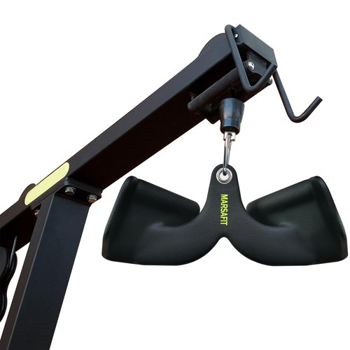 MARSAFIT Home Gym Fitness Rowing T-bar V-bar Pulley Cable Machine Attachments, Bicep Curl Tricep Lat pulldown Bar Back Strength Training Handle Grips Lat Pull Down Bar Press Down Exercises (Style 1)