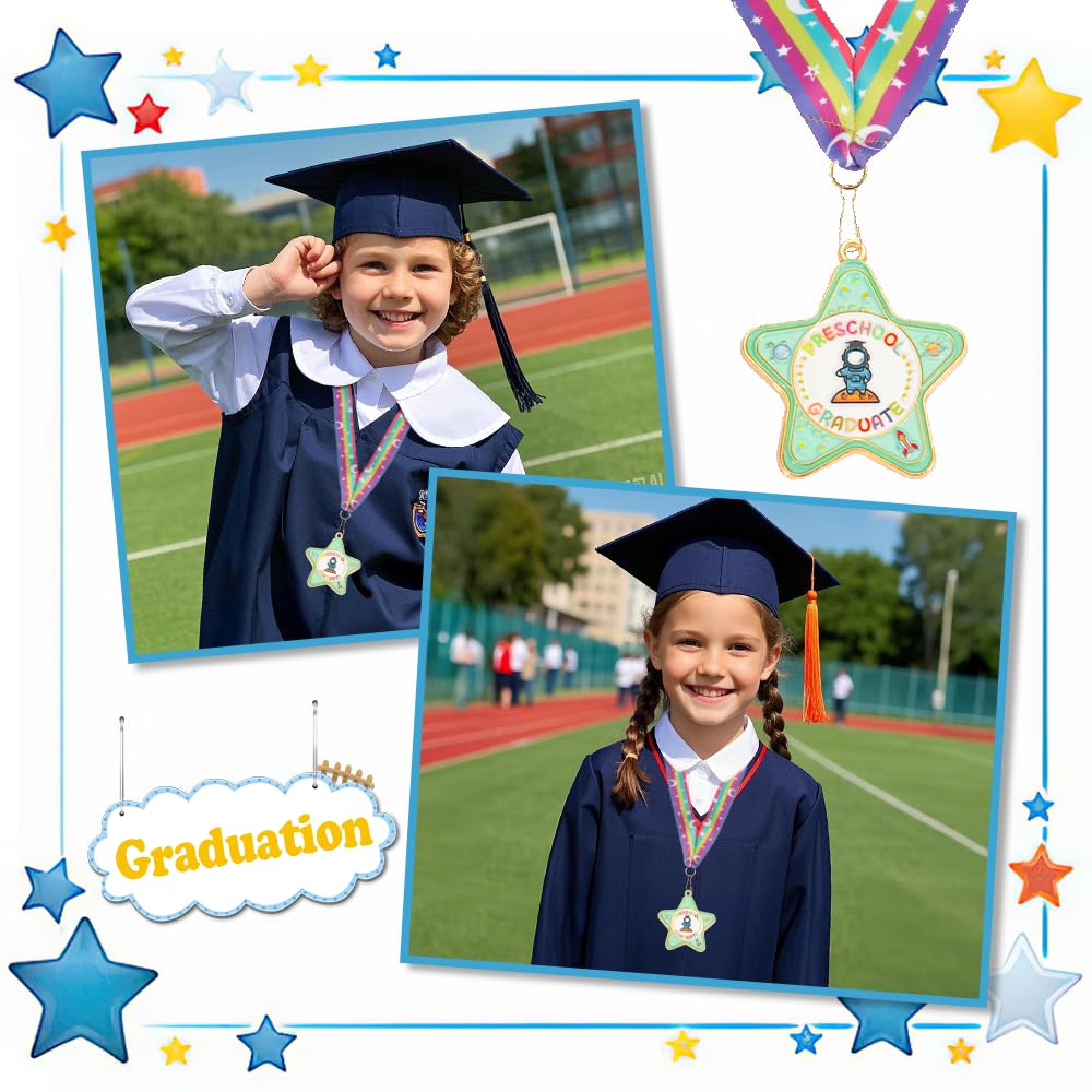 Preschool Kindergarten Graduation Medal, Preschool Kindergarten Congrats Graduation Medal for Kids, Metal Medals Awards Medallion with Neck Ribbon for Kids Students Graduate Gift Party Decoration 2026