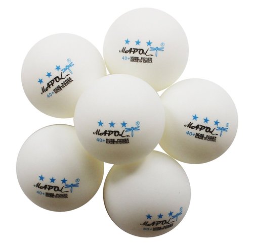 MAPOL 50 White 3-Star Table Tennis Ball Premium Training Ping Pong Balls
