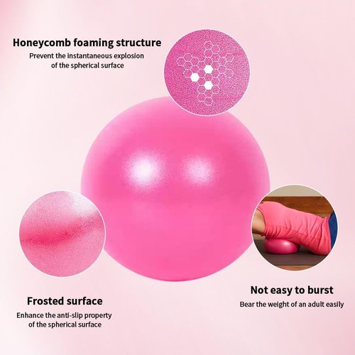 Pilates Ring and Ball Set, 13 Pcs Home Pilates Kit with 13” Circle Yoga Ring 6 Resistance Bands 9.8” Pilates Ball, Accessories, Pilates Essential Kit for Women Girl Home Workouts Beginners Toning