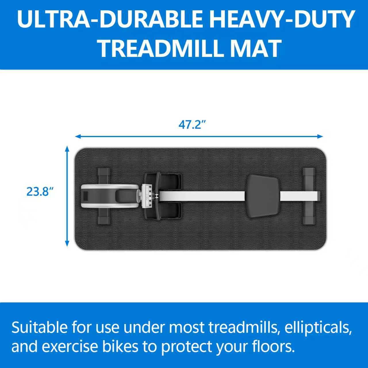 Treadmill Mat,Bike Mat,Stationary Bike Mat,Foldable Treadmill Mat for Hardwood Floors,Under Exercise Bike Trainer Pad for Indoor Gym Equipment Hardwood Floor Carpet Protector