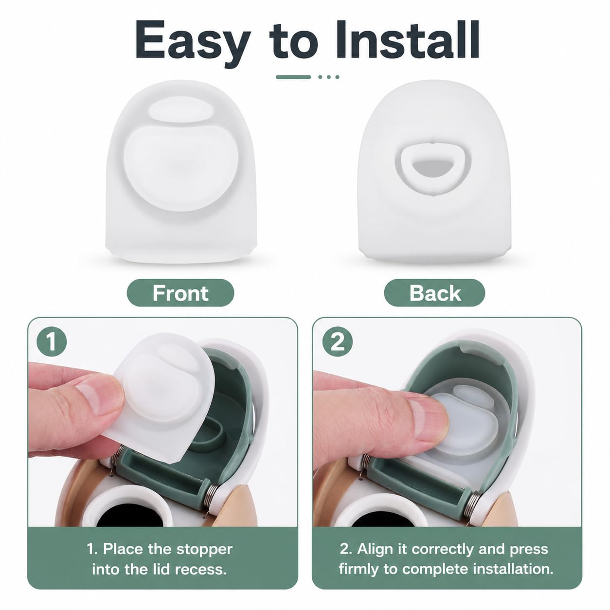 Joshey 6 Pack Rubber Seal Replacement Stopper, Compatible with Owala Freesip 24oz 32oz Water Bottle Spout Cap-Silicone Gasket Replacement Parts