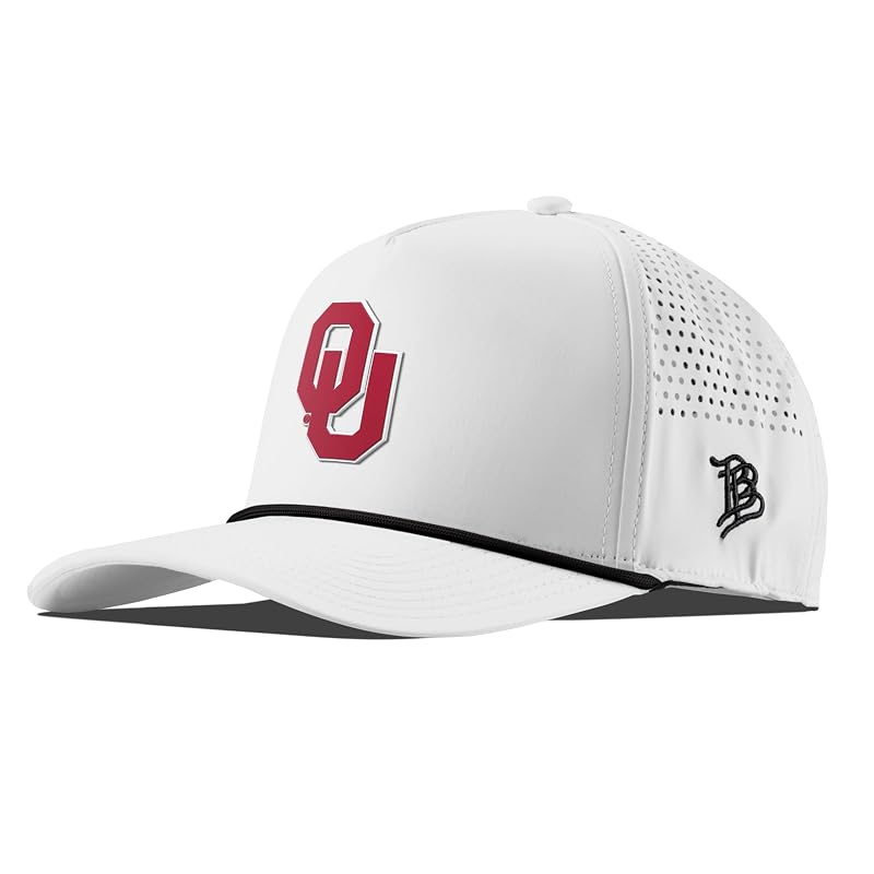 Branded Bills Oklahoma Interlocking Curved 5 Panel Hat - White (Men)