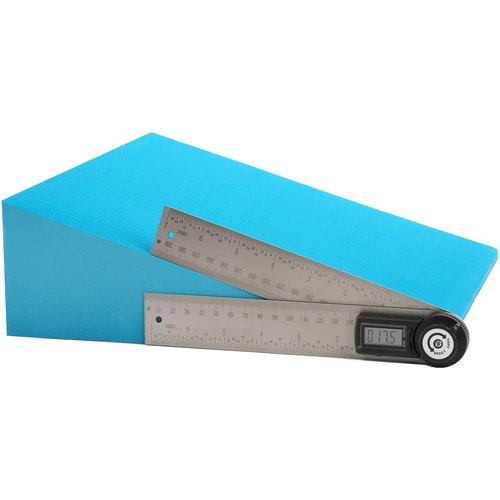 DEAYOU 2 Pack Yoga Foam Wedge, 13" EVA Foam Wedge Block for Exercise, Knee Pad, Wrist Back Support (Blue)