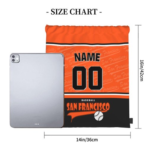 EaunyVerat San_Francisco Custom Drawstring Bags Travel Gym Bag Personalized Backpack Gifts for Men Women，One Size