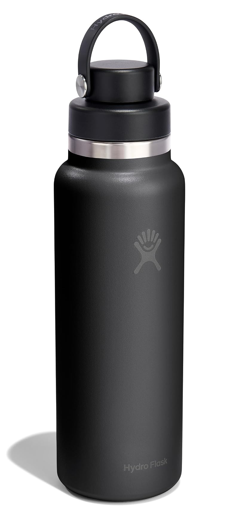 40 Oz Hydro Flask Wide Mouth Insulated Stainless Steel Water Bottle with Flex Chug Lid - Black