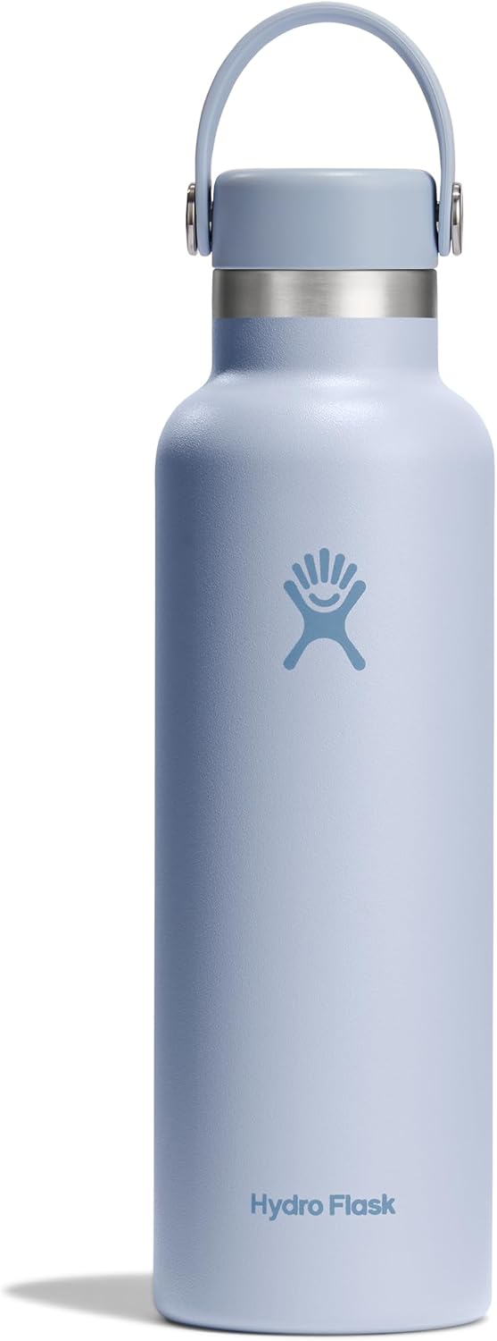 Hydro Flask Water Bottle - Insulated Stainless Steel - Non Spill, Leakproof in 24 Oz White