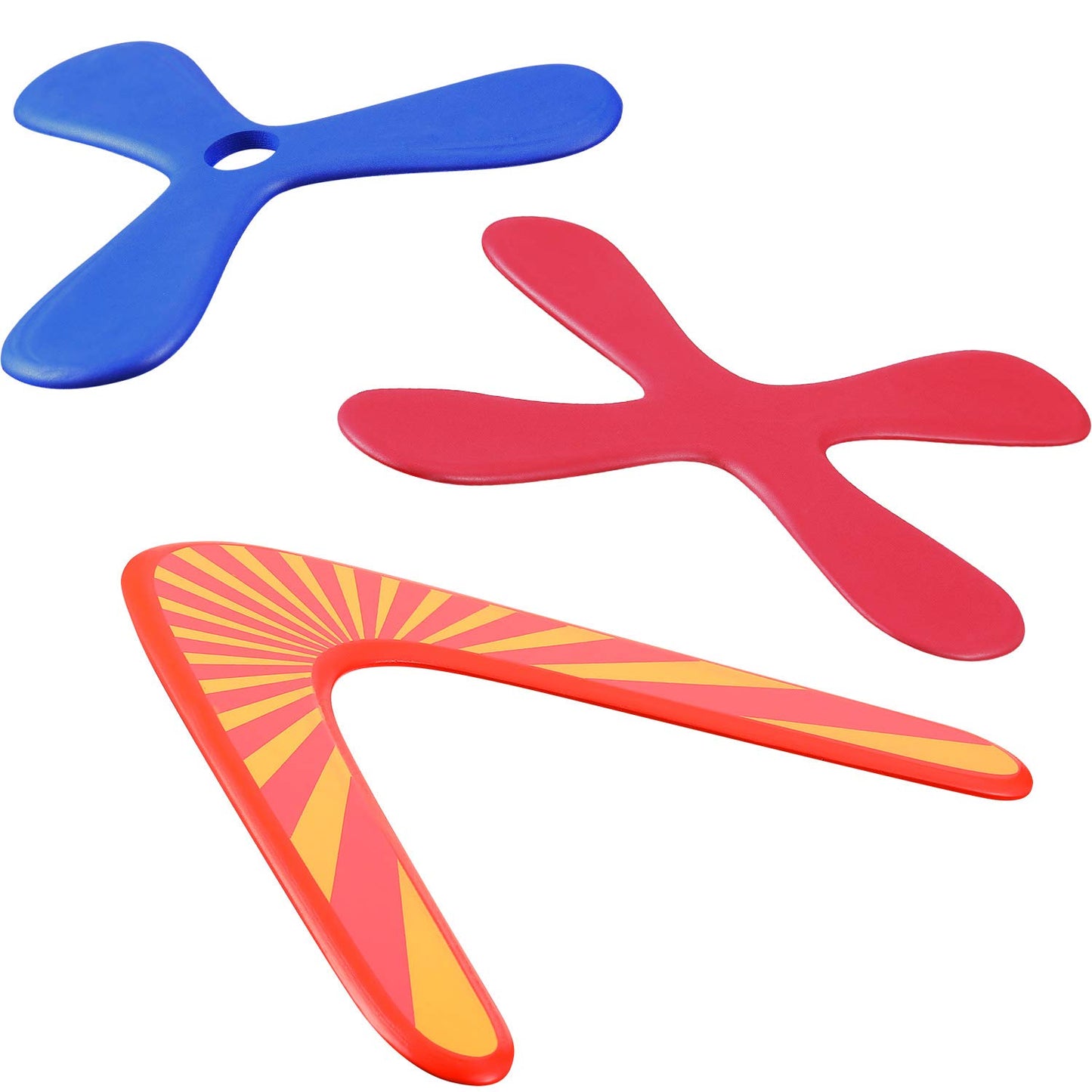 Tatuo Set of 3 Returning Boomerang, Wood and Soft Boomerang for Athletes, Sports Game Toy to Beginners, Young Throwers (Suit for Child Over 12 and Playing with Parent's Supervision)