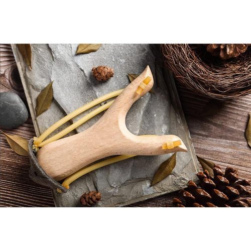 RWHXRWY Wooden Slingshot Toy Slingshot for Kids Hunting Slingshot for Adults for Outdoor Hunting Catapult Game Children Adult Hunting 4 Pack