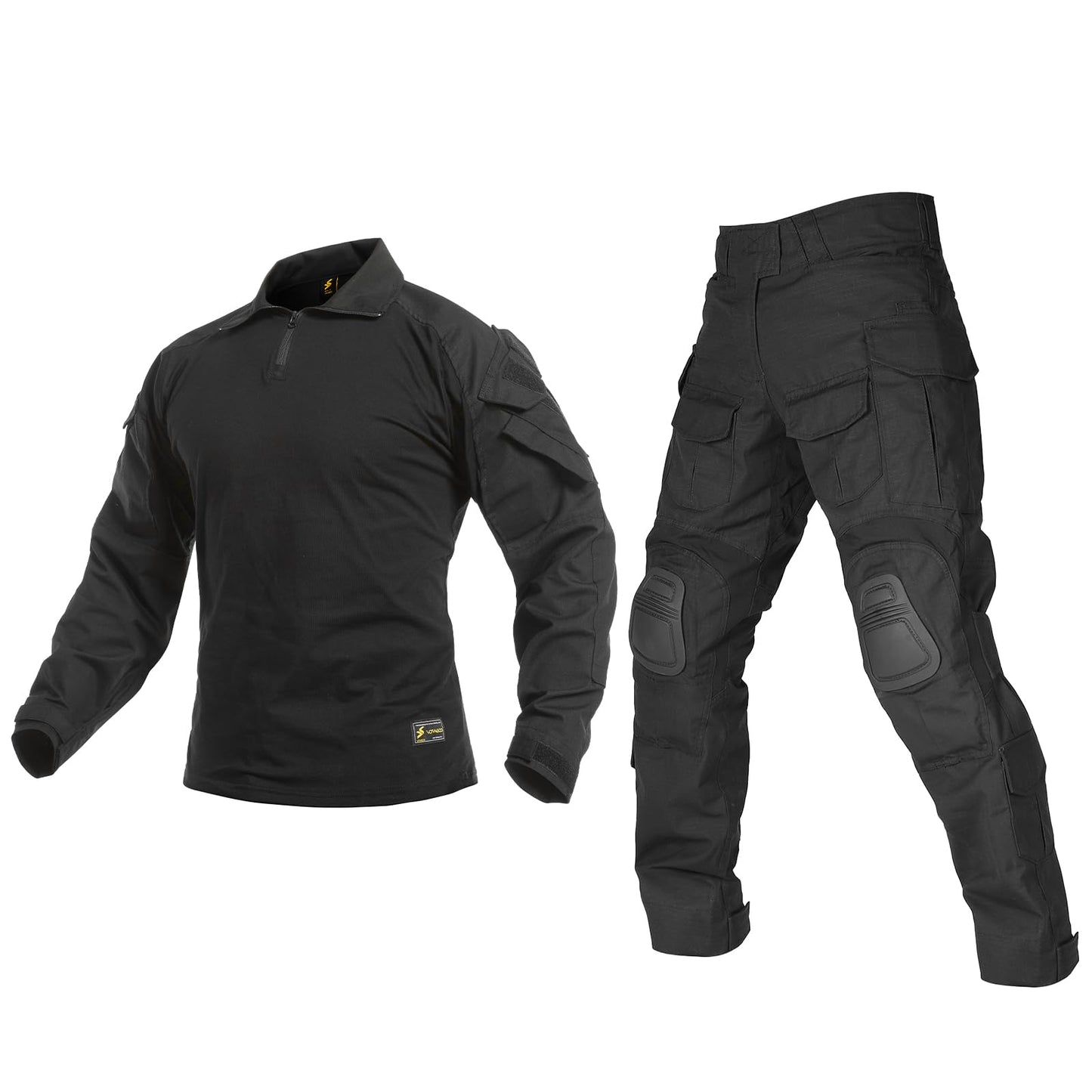 VOTAGOO GEAR G3 Combat Uniform Set for Men Tactical Camouflage Clothing Hunting Paintball Suit with Knee & Elbow Pads