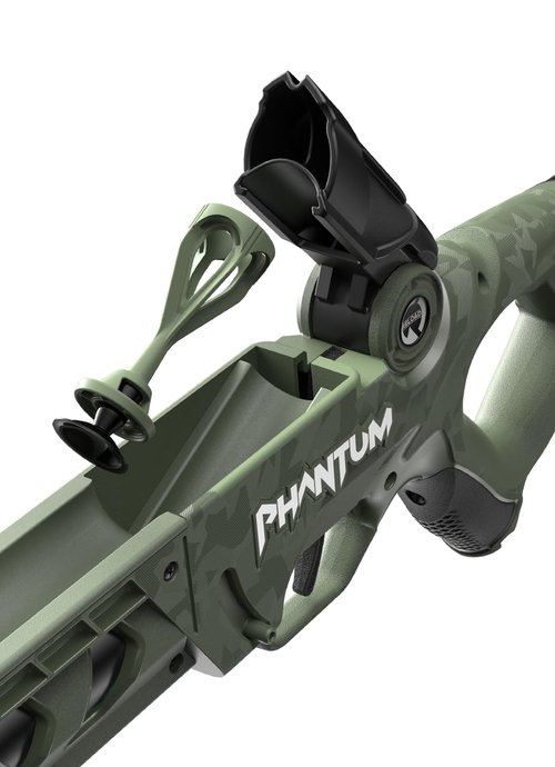 BARNETT Phantum Series Suction Crossbow, Pump Action Suction Dart Crossbow Flies Over 30 Feet, Safe Indoors & Out, Ages 12+, Full Size, OD Green