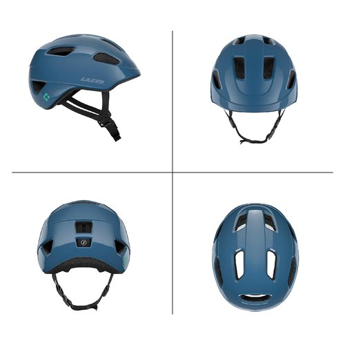 LAZER Nutz 2.0 KinetiCore Kids Bike Helmet, Lightweight Bicycling Helmet for Children, Youth Unisex Cycling Head Gear, Steel Blue, One Size