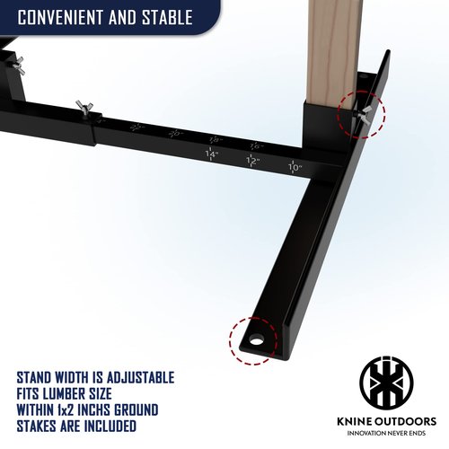 KNINE OUTDOORS Shooting Target Stand for Outdoors, Durable Paper Target Holder with Stable Adjustable Base for Paper Shooting Targets Cardboard Silhouette, H Shape, USPSA/IPSC, IDPA Practice, 2 Pack
