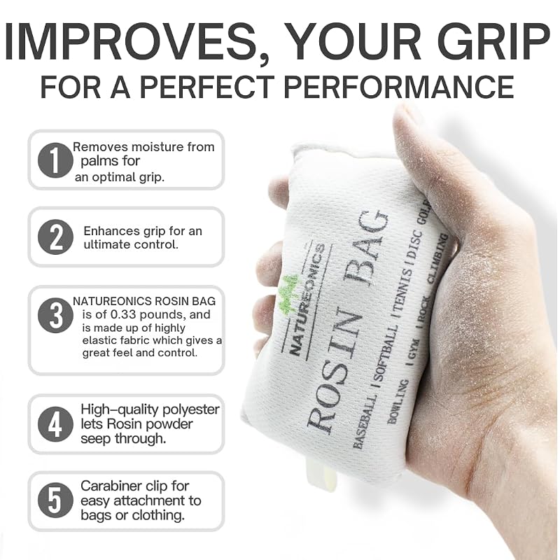Rosin Bag 5.12 In x 3.4 In, 150 g – For Baseball, Bowling, Tennis, Disc Golf, Pole Grip (Variation: 5.12 x 3.4 x 1.38 inches)