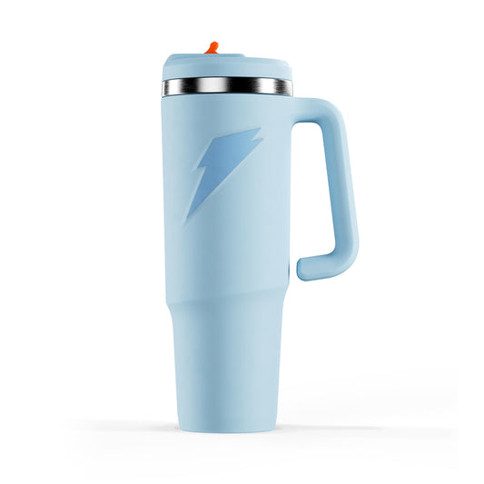 Gatorade Crossover Stainless Steel Tumbler Water Bottle, Light Blue, Double-Wall Insulation, 36 fl oz