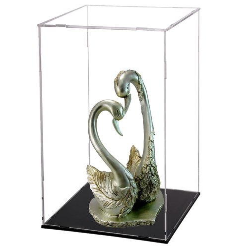 Evron Display Case for Collectibles Assemble Clear Acrylic Box Alternative Glass Case for Display Action Figures Home Storage & Organizing Toys (5.5x5.5x9.5 inch; 14x14x24 cm)
