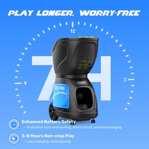 Tennis Ball Machine, High-Capacity, App-Controlled, Easy-to-Use, Adjustable Speed, Long Battery Life, Portable Training Equipment for Solo & Team Practice – Beginners to Pros