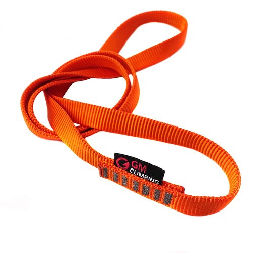 GM CLIMBING Pack of 3 16mm Nylon Sling Runner 60cm / 24inch (Fluorescent Orange)