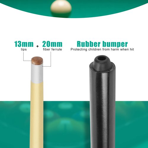 VANLAN Billiard House Cue Sticks Pool Cues 2-Piece 36 Inches Billiard Tips 13mm House Bar Billiard Cue Sticks Hardwood Cues Set of 2 (36" Set of 2)
