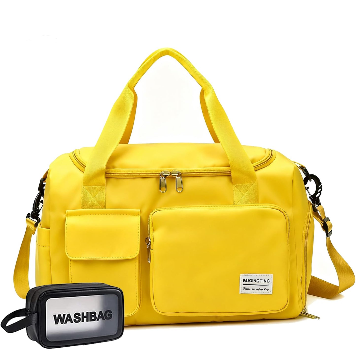 Small Gym Bag for Women, Travel Duffle Bag Carry On Weekender Bag with Shoe Compartment