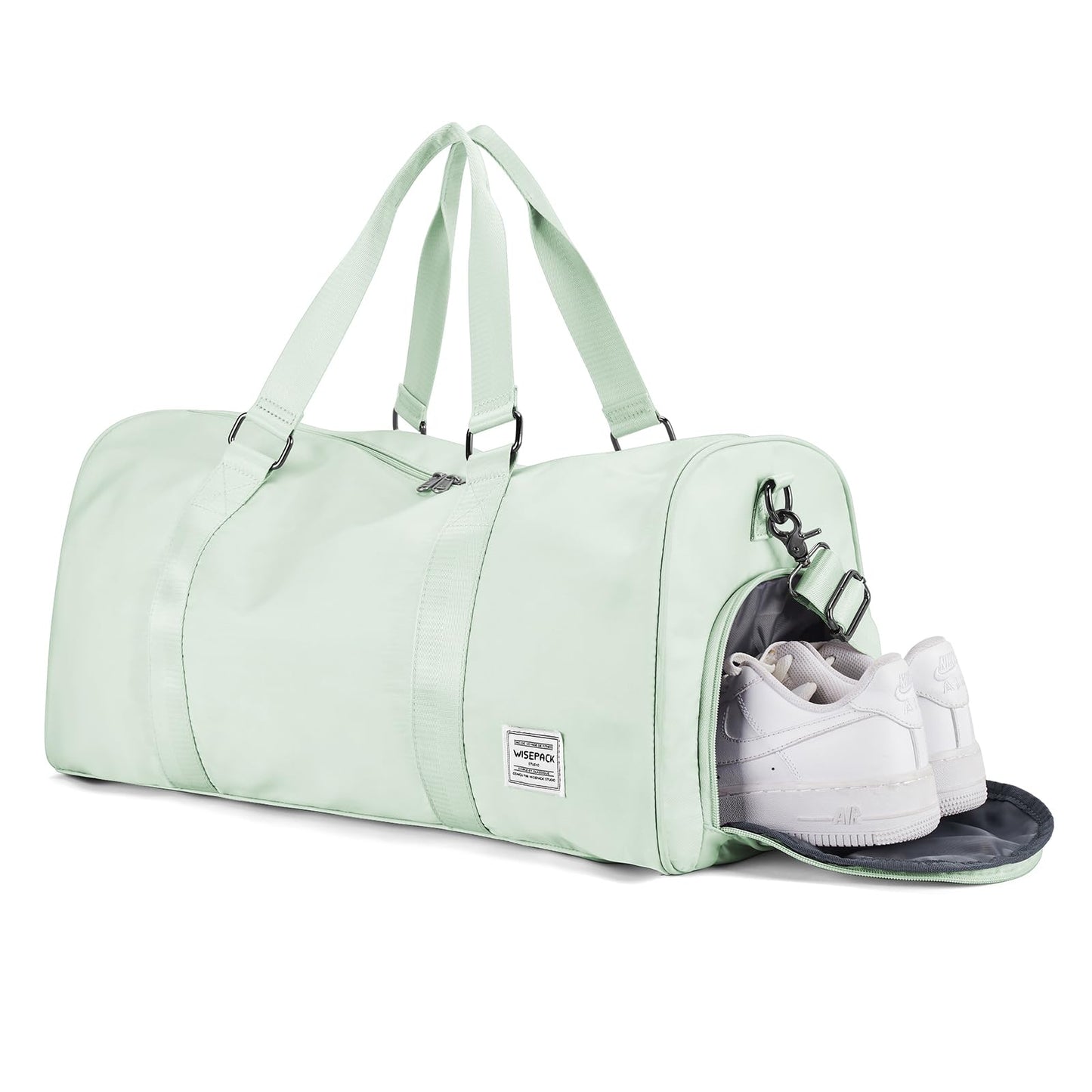 Gym Bag for Women Men with Shoe Compartment,Small Travel Duffle Bags for Traveling Overnight Weekender Bag Personal Item Travel Bag Large Sport Bag Workout Bag Light Green
