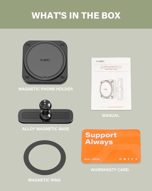 A2C Upgraded Magnetic Golf Cart Phone Holder Compatible with MagSafe iPhone 16 Pro Max Plus 15 14 13 12 Fits EZGO Club Car Yamaha Icon, Golf Cart Accessories Essential Gifts for Father Men Grandpa Dad