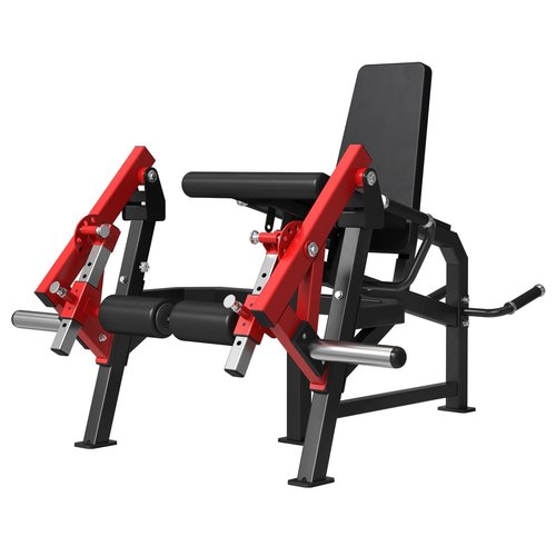 GMWD Leg Extension and Curl Machine, Single Leg Extension, Lying Leg Curl, Standing Leg Curl, Adjustable Leg Exercise Bench with Plate Loaded, Leg Machine Home Gym, Red, LE03R