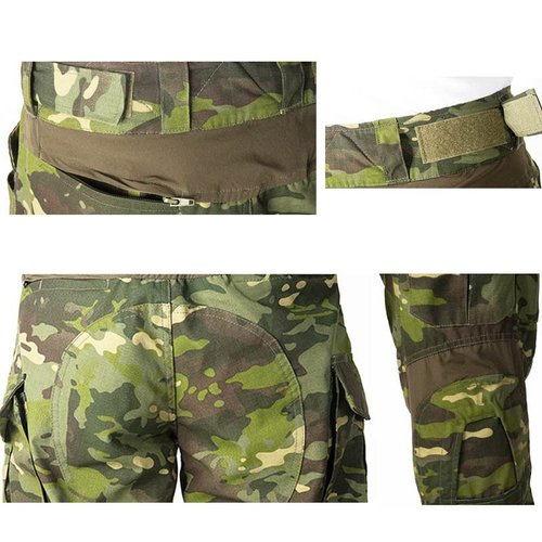 Outdoor Sports Airsoft Hunting Shooting Trousers Battle Dress Uniform Combat BDU Tactical Camouflage G3 Pants - UK Desert - M