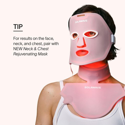 Solawave Red Light Therapy Mask for Face | Red & Near-Infrared Led Light Device | Reduces Appearance of Fine Lines & Wrinkles | Improves Firmness, Elasticity, & Texture | 10-Min Anti-Aging Treatment