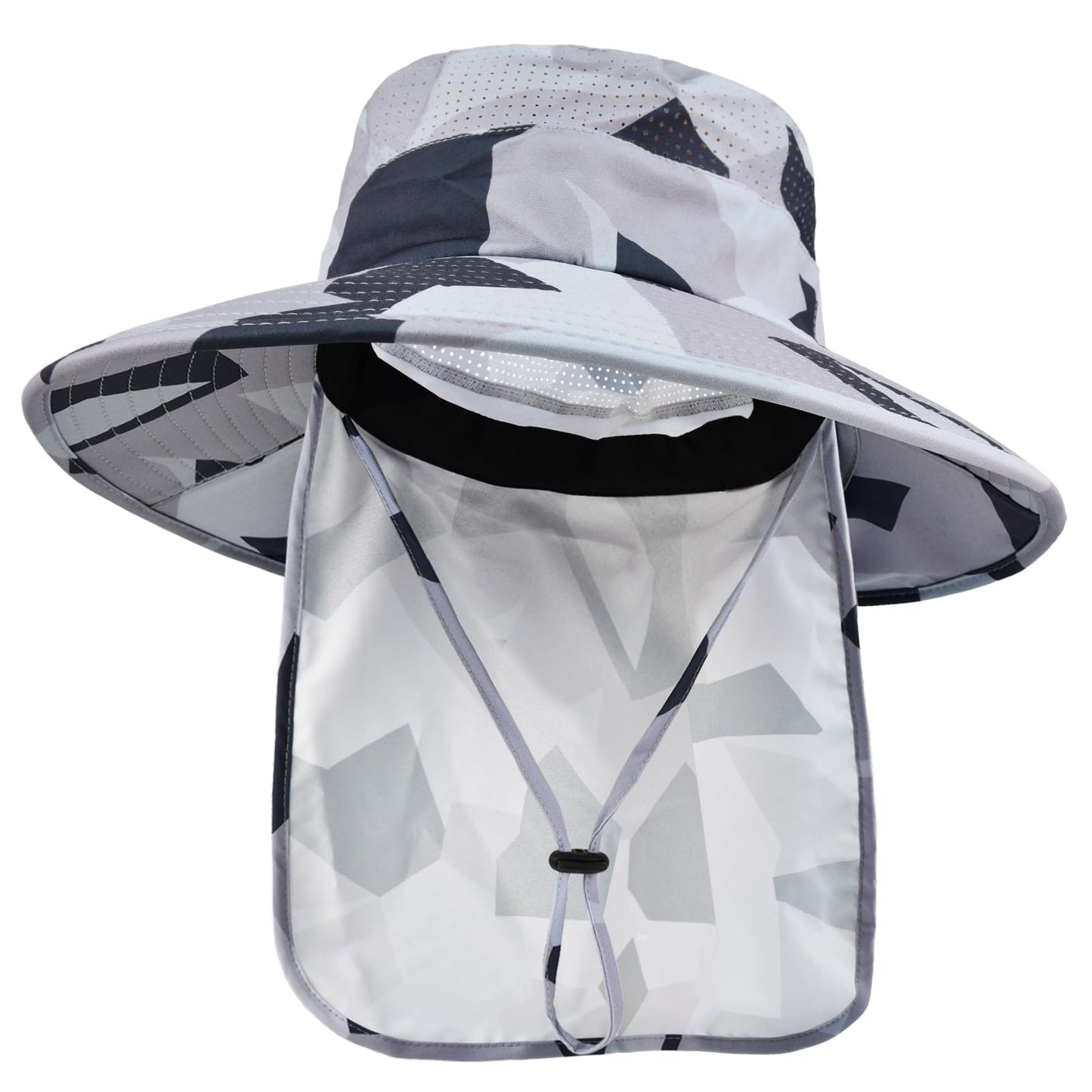 Sun Hats for Men Women Fishing Hat UPF 50+ Breathable Wide Brim Bucket Hats Summer UV Protection Safari Hat with Neck Flap