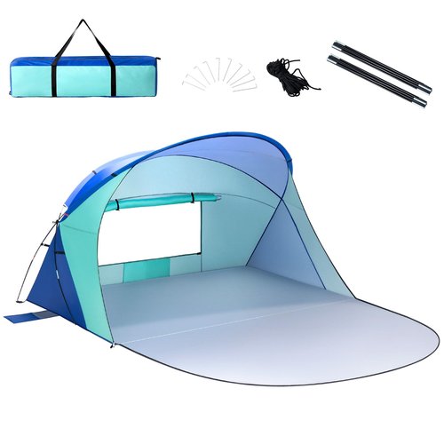 VXVGER Beach Tent Sun Shelter for 2 People, UV Protection Sunshade Portable Outdoor Canopy for Family Camping Traveling