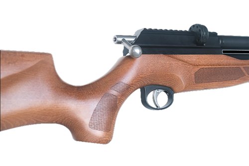 Lancer Tactial x SnowPeak M25W PCP 5.5mm .22 Caliber Air Gun - (Black/Wood) Up to 1000 fps