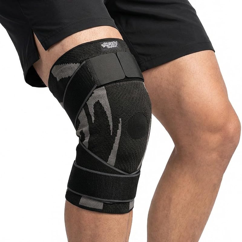 Anaconda Knee Brace with Stabilizers (Medium) - Compression Support Sleeve for Left/Right Leg, Gel Pad & Spring Stabilizers
