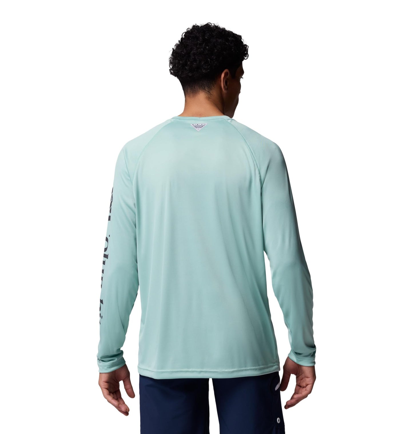 Columbia Men's PFG Terminal Tackle Long Sleeve Fishing Shirt, Misty Jade/Shark Logo, 2X